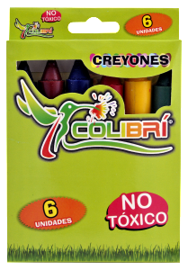 creyones colibri 6 unds.